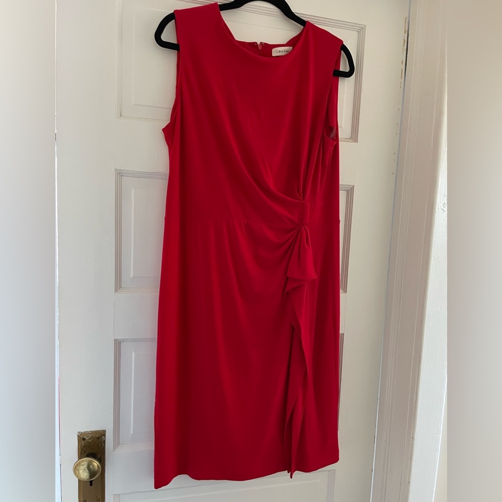 Calvin Klein red dress size 12